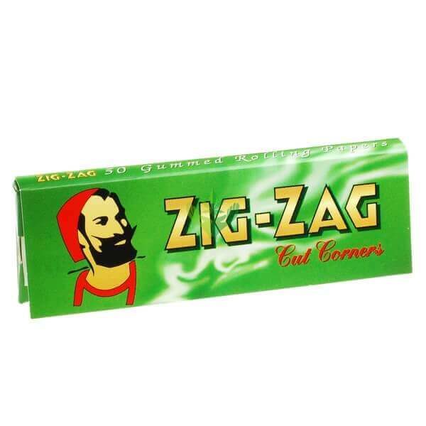 Zig Zag Green Cut Corners Rolling Papers